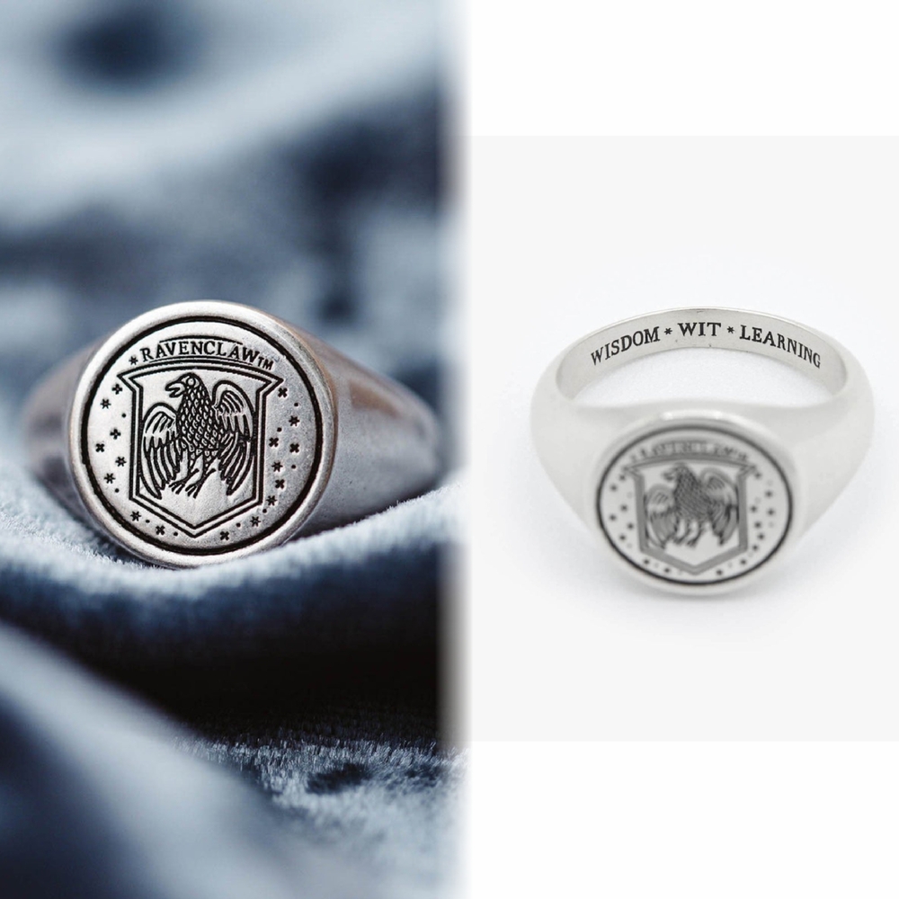 Pura Vida Harry Potter Ravenclaw Silver Brass Signet Class Ring Size 7
